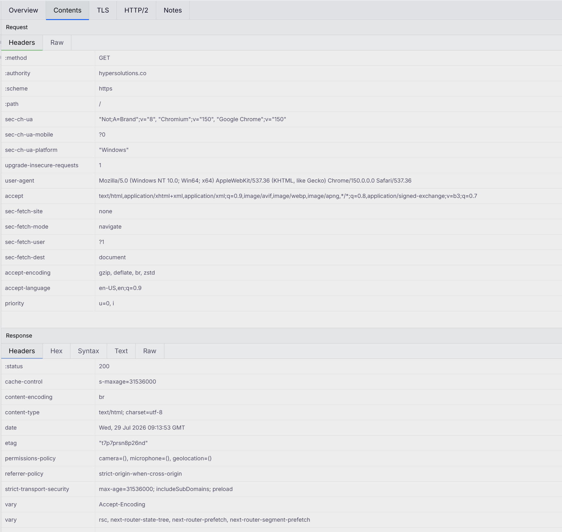 powhttp shows headers in the exact order and case they left your client, unlike DevTools.